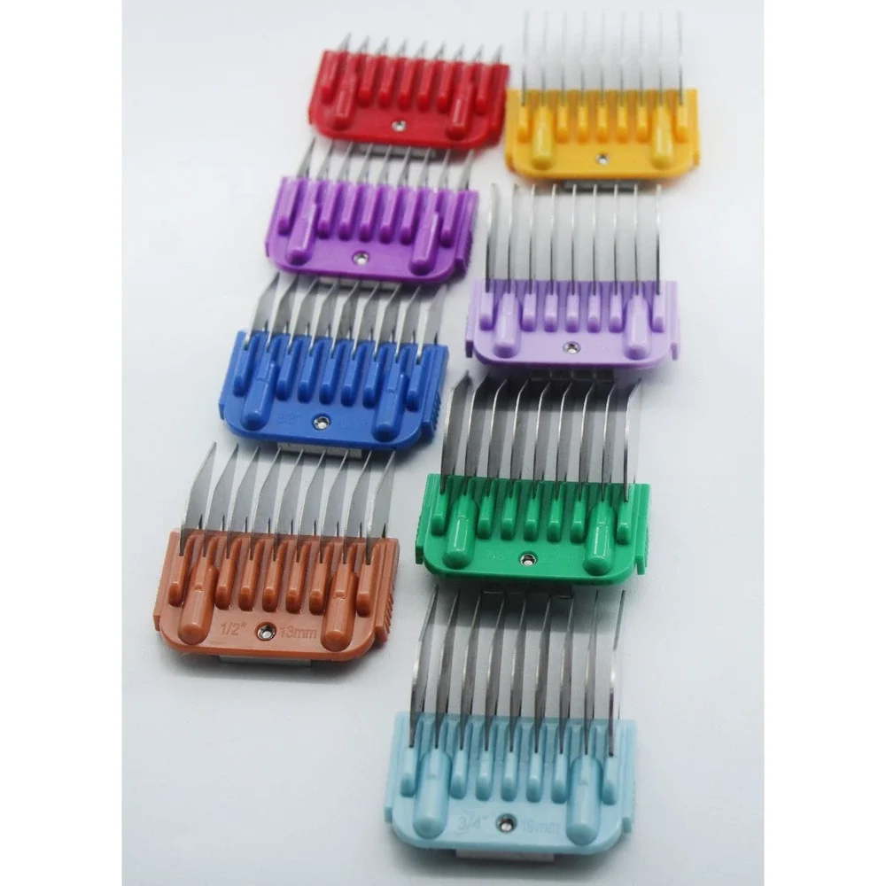 8pc Pet Grooming Clipper Guard Set Stainless Steel Combs for Andis Wahl Oster